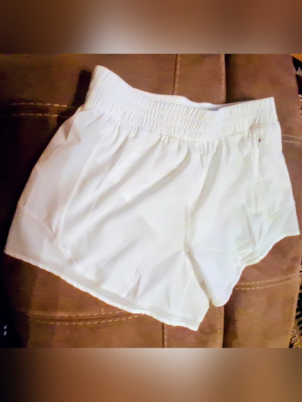 NEW Ladies Athletic Shorts, White, Sz M